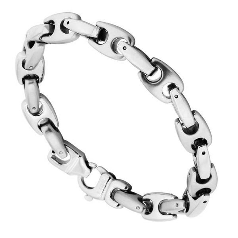 Men's Satin Finish Mariner Link Bracelet, Stainless Steel, 8.75"