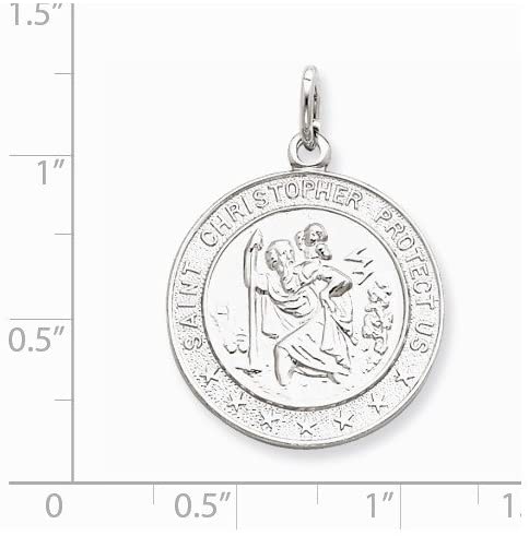 Sterling Silver Saint Christopher Medal (30X21MM)