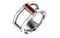 Platinum Ruby Baguette Negative Space Ring, Size 6