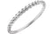 Beaded 1.7mm Stacking Ring, Rhodium-Plated 14k White Gold