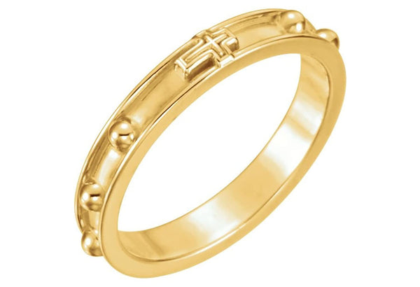 Rosary Ring 3.25mm 18k Yellow Gold