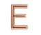 Initial Letter 'E' 14k Rose Gold Stud Earring (Single Earring)