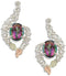 Mystic Fire Topaz Earrings, Sterling Silver, 12k Green and Rose Gold Black Hills Gold Motif