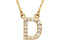 14k Yellow Gold Diamond Initial 'D' 1/6 Cttw Necklace, 16" (GH Color, I1 Clarity)