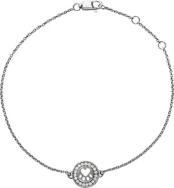 Ave 369 'Paws for Cause' Diamond Bracelet, Sterling Silver, 7" (.1 Cttw, H+ Color, I1 Clarity)
