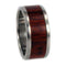 Snakewood Inlay 8mm Comfort Fit Titanium Wedding Band, Size 10