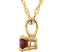 Children's Imitation Garnet 'January' Birthstone 14k Yellow Gold Pendant Necklace, 14"