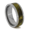 Yellow and Black Poplar Wood 8mm Comfort-Fit Titanium Wedding Band