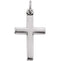 Petite Cross Rhodium-Plated 14k White Gold Pendant (16.5X12 MM)