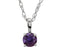 Children's Imitation Amethyst 'February' Birthstone Sterling Silver Pendant Necklace, 14"