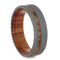 Sandblast Titanium 6mm Comfort-Fit Tulip Wood Band