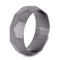 Faceted 8mm Comfort-Fit Matte Titanium Wedding Band