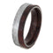 Gibeon Meteorite, Ruby Redwood 7mm Comfort-Fit Band