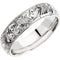 6mm 14k White Gold Embossed Miligrain Band