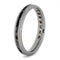 9-Stone Diamond, Black and White Mokume Gane Inlay 3mm Comfort-Fit Titanium Wedding Band