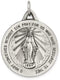 Sterling Silver Antiqued Miraculous Medal (33X25MM)