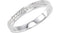 Granulated Raised Edge 2.75mm 14k White Gold Stacking Band, Size 6.5