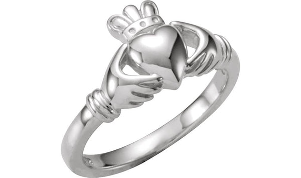 Childrens Sterling Silver Claddagh Ring, Size 5