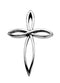 Loop Cross Rhodium-Plated 14k White Gold Pendant (36.5x26.25 MM)