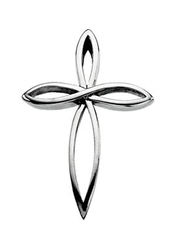 Loop Cross Sterling Silver Pendant (36.5x26.25 MM)