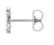 Sterling Silver Diamond Letter 'S' Initial Stud Earring (Single Earring) (.06 Ctw, GH Color, I1 Clarity)