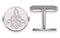 Rhodium-Plated Sterling Silver, University Of New Orleans Cuff Links, 15MM