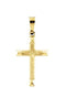 Hollow Cross 14k Yellow Gold Pendant (17X12MM)