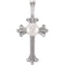 Freshwater Cultured Pearl Cross Pendant, Rhodium-Plated 14k White Gold (4-4.5 MM)