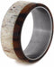 Light Deer Antler, Ironwood 8mm Comfort-Fit Matte Titanium Wedding Band, Size 5.25