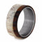 Light Deer Antler, Ironwood 8mm Comfort-Fit Matte Titanium Wedding Band