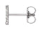 Sterling Silver Diamond Letter 'I' Initial Stud Earring (Single Earring) (.04 Ctw, GH Color, I1 Clarity)