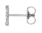 Rhodium-Plated 14k White Gold Diamond Letter 'I' Initial Stud Earring (Single Earring) (.04 Ctw, GH Color, I1 Clarity)