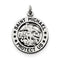 Sterling Silver Antiqued Saint Michael Army Medal (26X20MM)