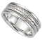 Hand Woven 8mm Comfort Fit 14k White Gold Band