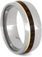 10k Yellow Gold Forever One Solitaire Maple Burl Ring, Titanium Ironwood Comfort-Fit Band, Couples Rings Size, M11.5-F6