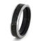 Dinosaur Bone, Ebony Wood 6mm Comfort-Fit Titanium Band