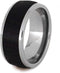 African Blackwood 10mm Comfort-Fit Matte Dome Titanium Band, Size 12.5