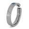 White Sapphire, Lab Created Blue and Green Opal Inlays 4mm Comfort-Fit Titanium Wedding Band