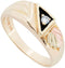 Ave 369 10k Yellow Gold, 12k Rose and Green Gold Diamond Black Hills Gold Band, His and Hers Wedding Ring Set