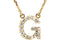 14k Yellow Gold Diamond Initial 'G' 1/6 Cttw Necklace, 16" (GH Color, I1 Clarity)