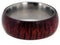 Leopardwood 8mm Comfort-Fit Domed Titanium Band