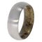 Sindora Wood Inlay 8mm Comfort Fit Matte Titanium Band