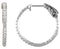 CZ Inside-Outside Hoop Earrings, Sterling Silver (41.5MM)