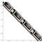 Men's Brushed Stainless Steel 10mm Black IP Bracelet, 8.75 Inches