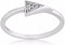 The Men's Jewelry Store (for HER) Diamond Contemporary Triangle Ring, Rhodium Plated Sterling Silver, Size 8