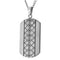 Men's Black Diamond Satin Finish Dog Tag Pendant Necklace, Stainless Steel, 24" (.125 Ctw)