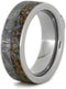 Opal, Dinosaur Bone, Gibeon Meteorite 6mm Comfort-Fit Titanium Band, Size 8.5