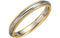 14k White and Yellow Gold Slim-Profile Milgrain 3.5mm Comfort-Fit Band,