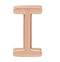 Initial Letter 'I' 14k Rose Gold Stud Earring (Single Earring)