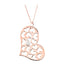 4-Stone Diamond Heart 14k Rose Gold and White Gold Pendant Necklace, 18" (.80 Ctw, GH, I1)